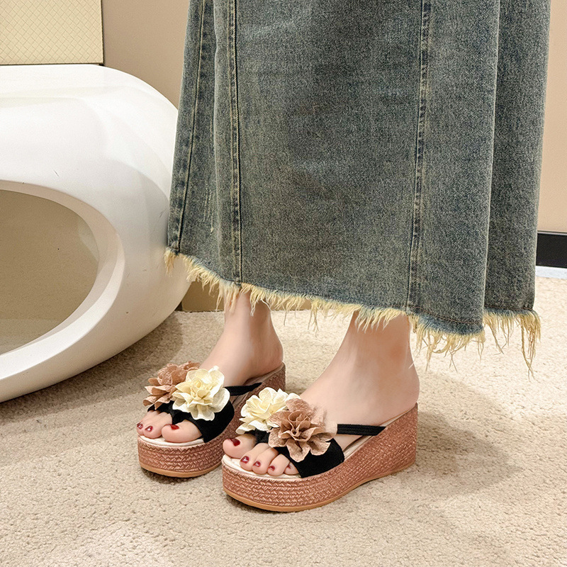 MCCKLE Women Summer Sandals Ladies Open Toe Slip On Flower Platform Thong Shoes Woman Fashion Comfort Casual Female Sandalias Y200620