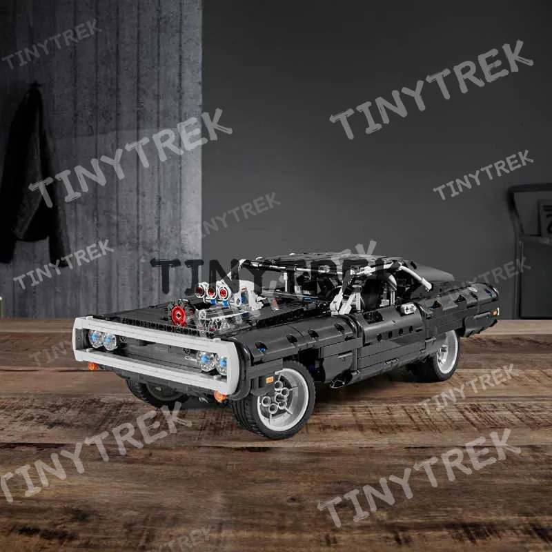 Technical Car Dodge Racing car Building Blocks Model B Toys Fast Furious Vehicle Birthday Christmas Gifts For Boyfriend