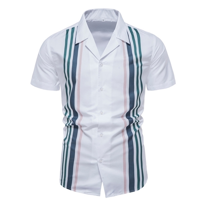 Single Pocket Stitching Mens Shirt Short Sleeve Male Shirt Casual Fashion Shirt for Men Spring Summer Mens Clothing 220704wtt