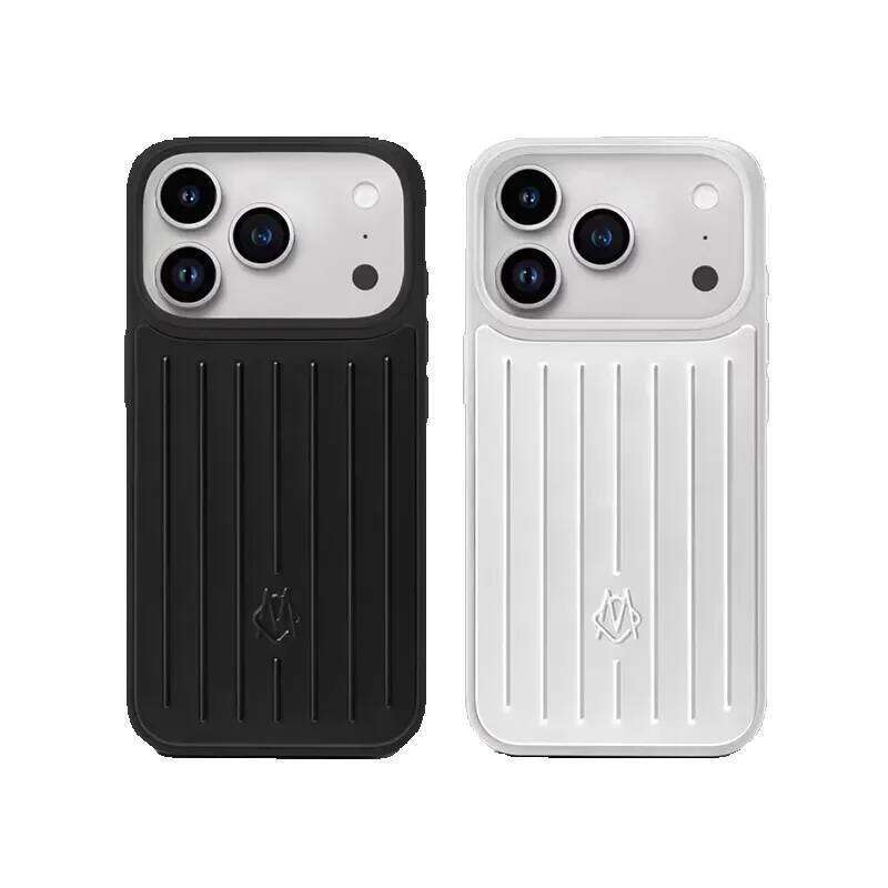Suitcase Designer Phone Case for Apple iPhone 17 Pro Max 16 15 14 Polycarbonate Aluminum Alloy MagSafe Back Cover Coque Funda Titanium