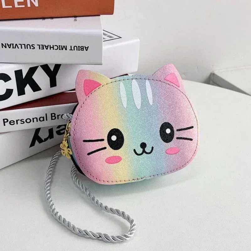 Cute n Childrens Small Cat Shoulder Bags Lovely Baby Girls Coin Purse Boys Kids Crossbody Bag Handbag Princess Accessories 250922