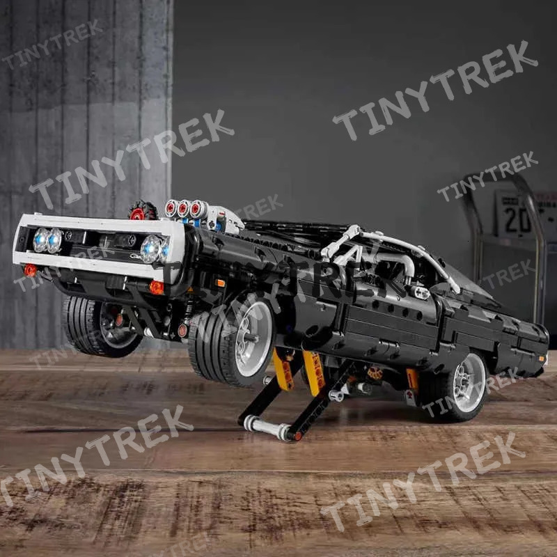 Technical Car Dodge Racing car Building Blocks Model B Toys Fast Furious Vehicle Birthday Christmas Gifts For Boyfriend 156