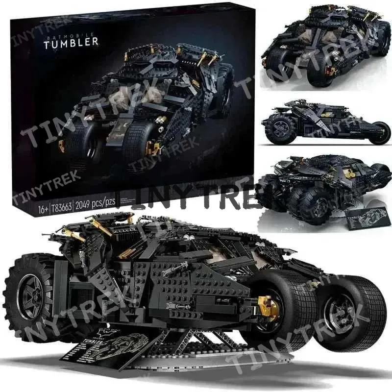 NO BOX 2049 PCS Compatible 76240 76023 83663 Tumbler Black Sports Car Building Blocks Bricks Toy Birthday Christmas Gift Y250628
