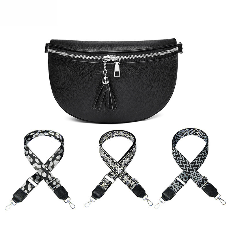 New trendy bags for women, single shoulder crossbody bag, top layer cowhide chest bag