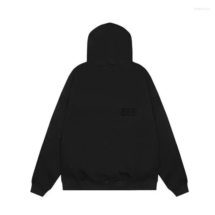 Classic men's hoodie with luxurious design and plush letter logo on the back, cotton oversized hoodie streetwear couples outfit, women's ove