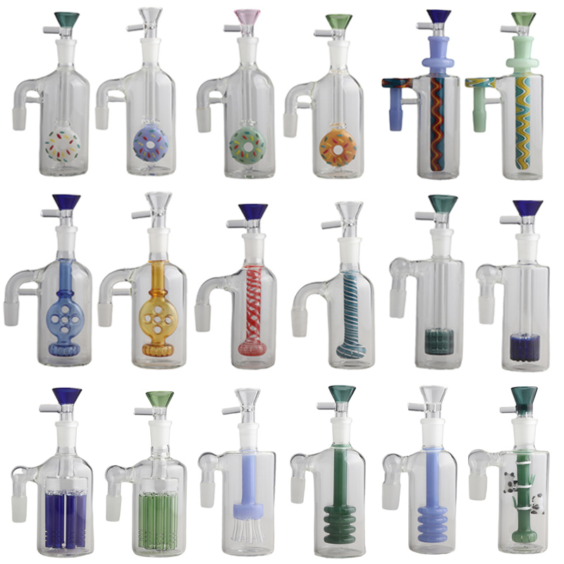 14mm 18mm Ash Catcher And Mini Glass Pipes 4.0 Inch Height 10mm/14mm Female With 14mm Male glass Bowl