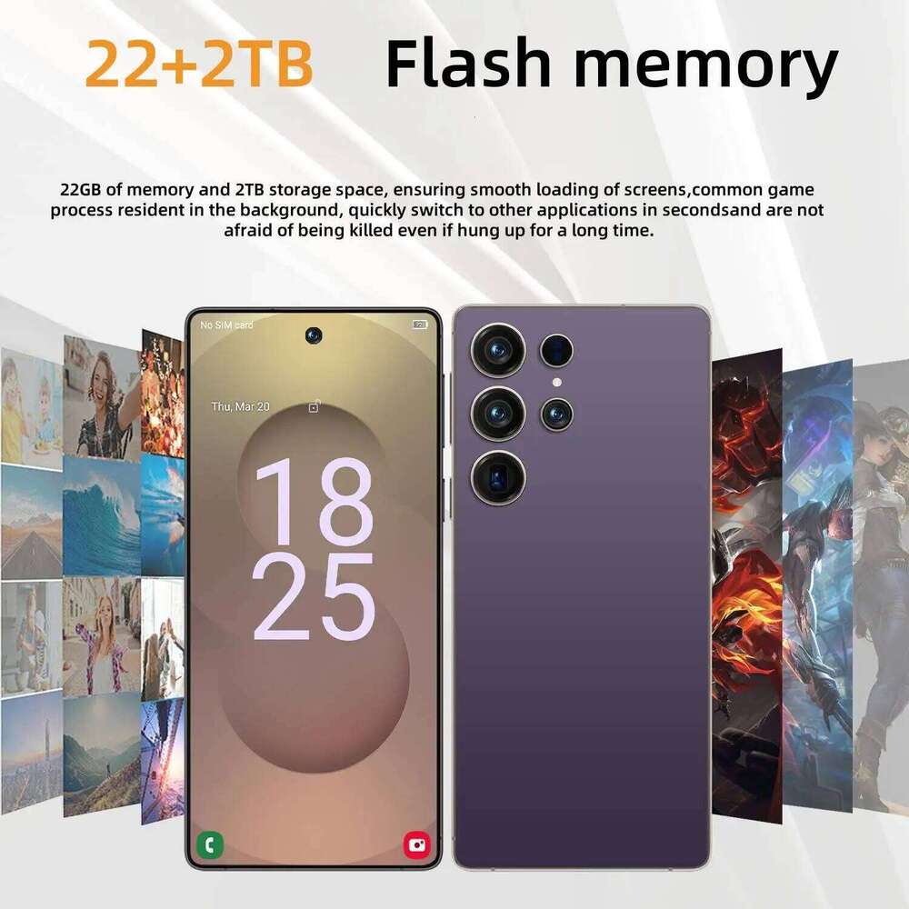 2025 Original phone S27 Ultra PC 7.3 Inch HD 4K Android 15 22Gb+2Tb 8000Mah Battery 4G 5G Dual Sim Card Wifi GPS smartphone