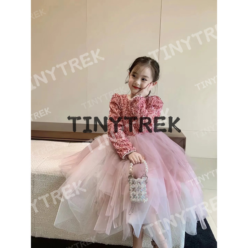 Kids Dresses Girl's Dancewear Autumn Winter Girl Cosplay Costumes Handwork Luxurious Sequins Princess