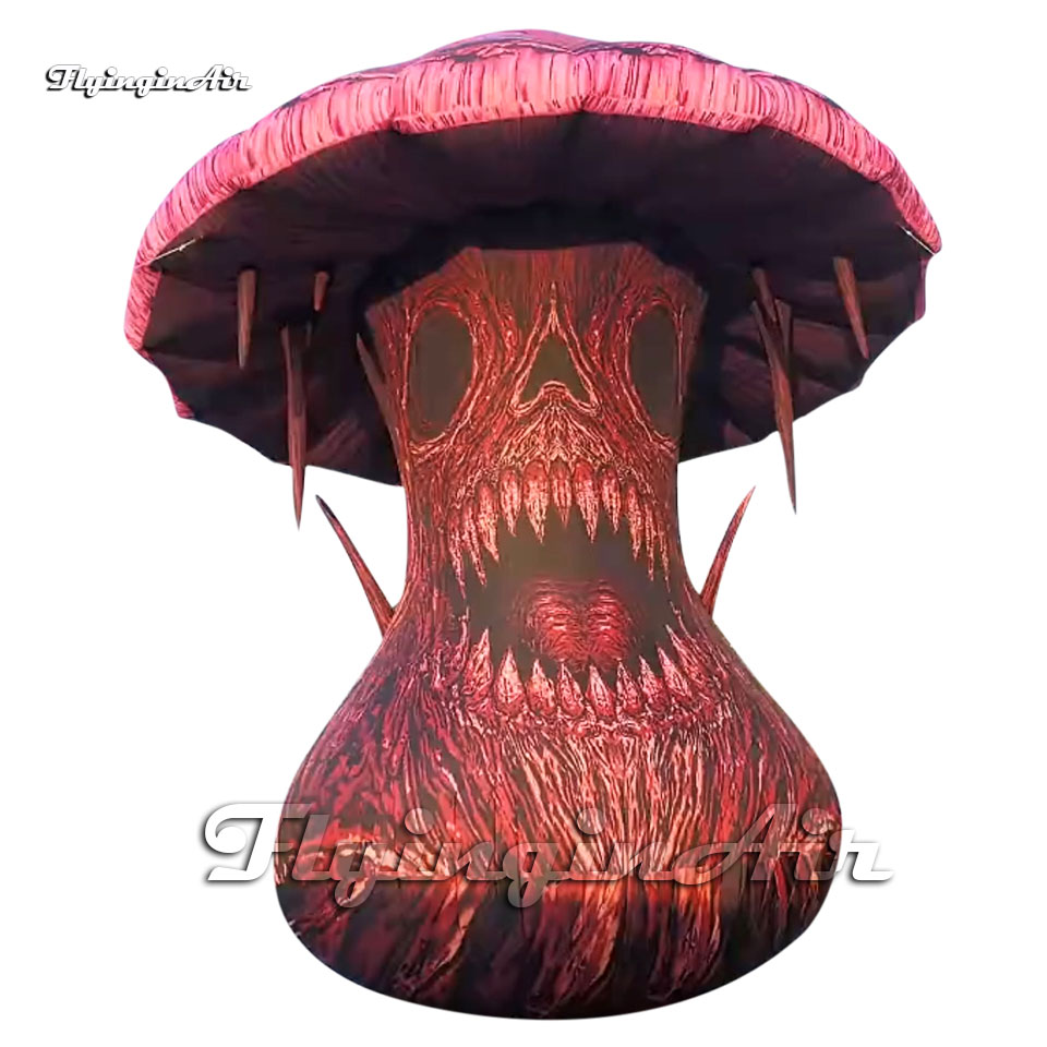 6m High Scary Halloween Yard Decoration Giant Inflatable Mushroom Monster For Outdoor Event