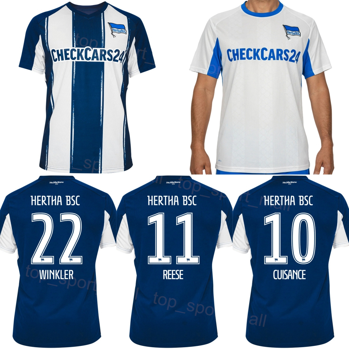 Club 2025-26 Men Soccer BSC Hertha Berlin Jersey 9 KOWNACKI 22 WINKLER 11 REESE 10 CUISANCE 17 GRONNING SCHULER ERNST EITSCBERGER KRATTENMACHER Football Shirt Kits