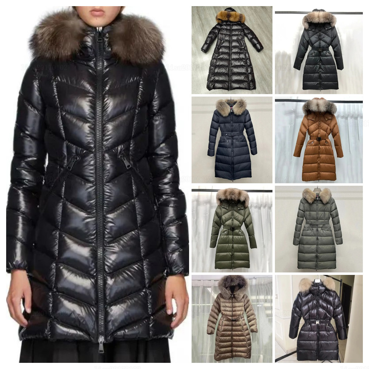 Puffer jacket women women down jacket designer women winter jacket natural fur collar long coat premium puffer jackets waist coat female women puffer jacket