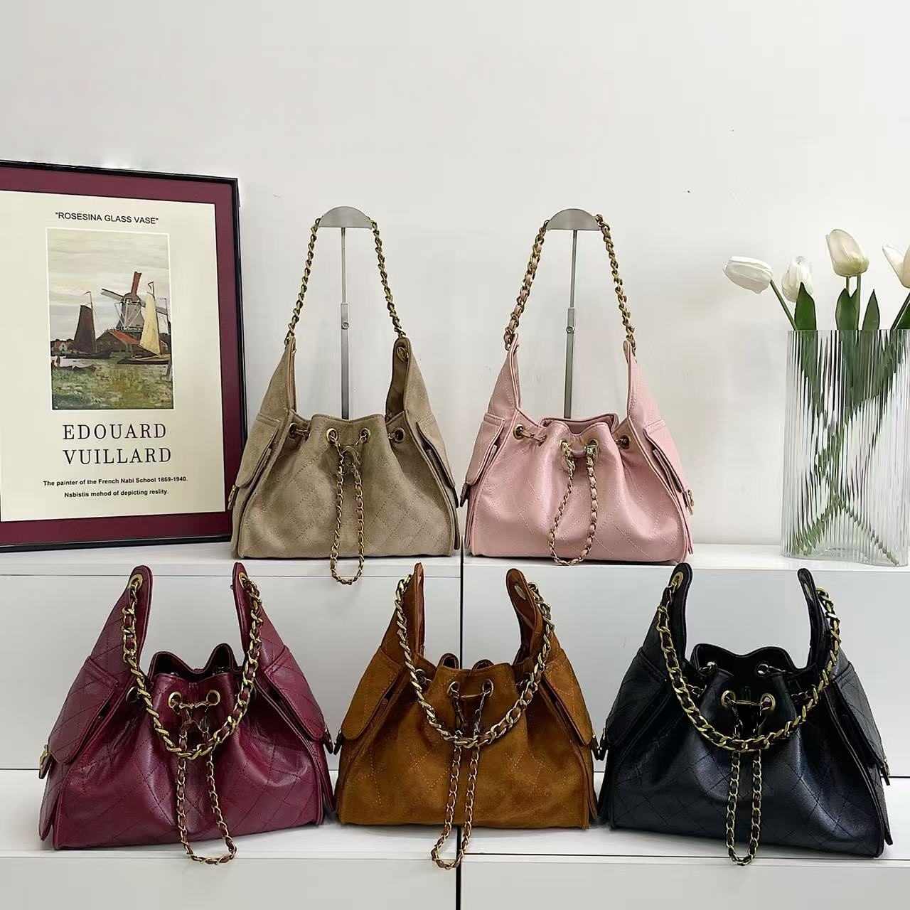 A+Top quality bucket bag Luxury Bag Designer Hobo bag Women Shoulder bag Luxury Totes bag crossbody bag suede designer bag 1233