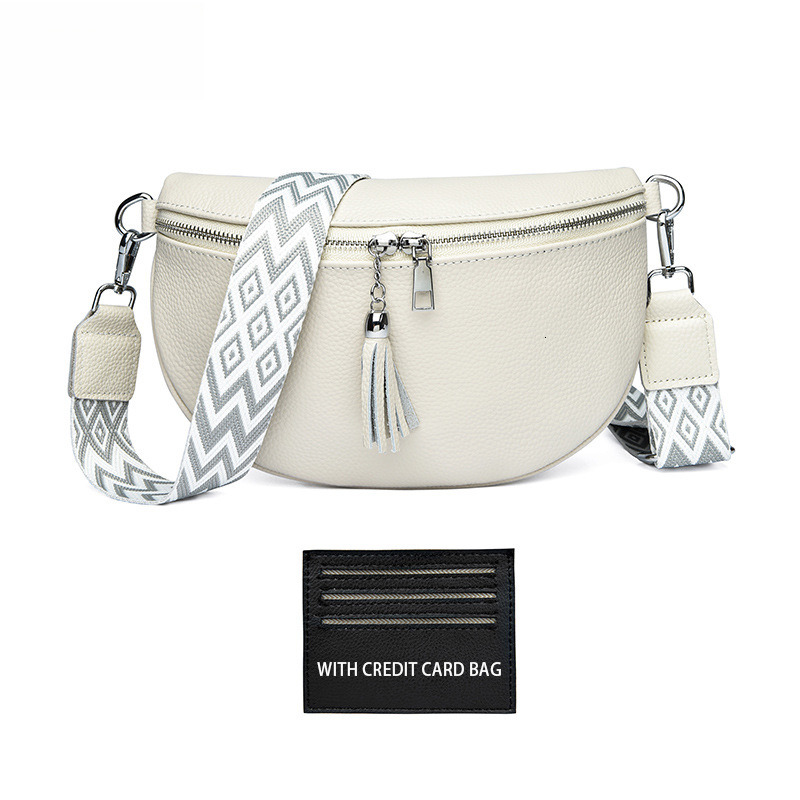 New trendy bags for women, single shoulder crossbody bag, top layer cowhide chest bag