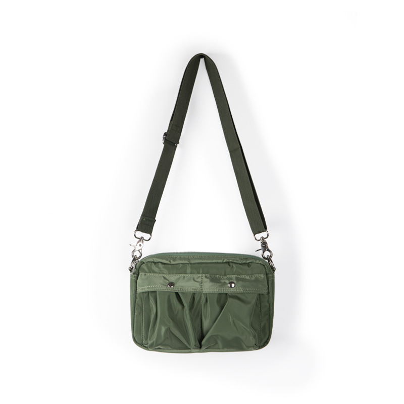 2025 New Women's Korean Style Simple Workwear Single-Shoulder Crossbody Niche Pleated Trendy Casual Nylon Phone Bag Light