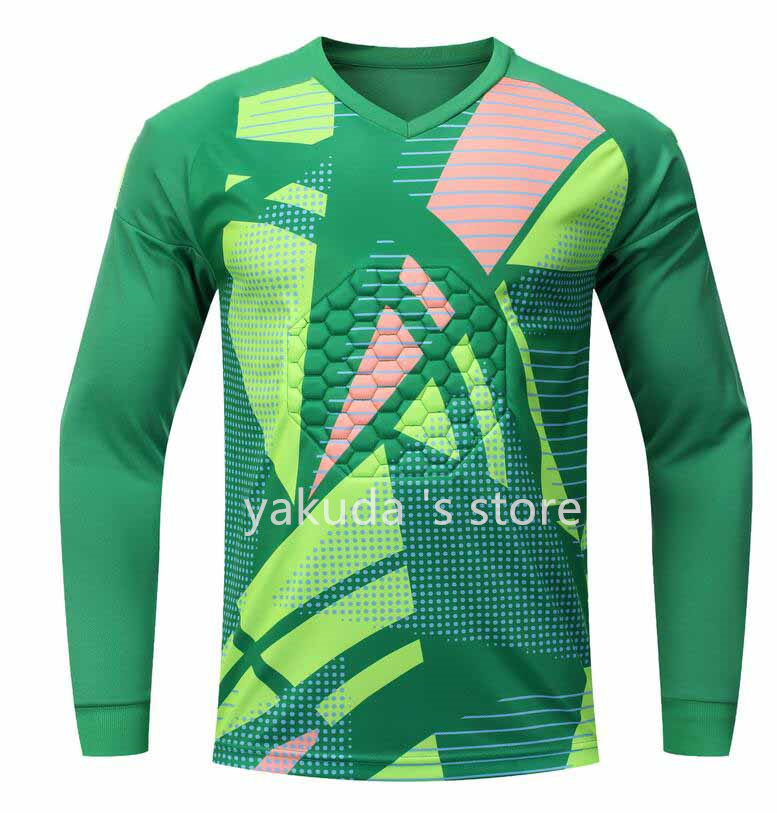 Shop Soccer Football Goalkeeper Jersey GK Goalie Jerseys Long Sleeve Shirts Comfort Performances Customized Tops Mysterybox store yakuda Mysterybox St