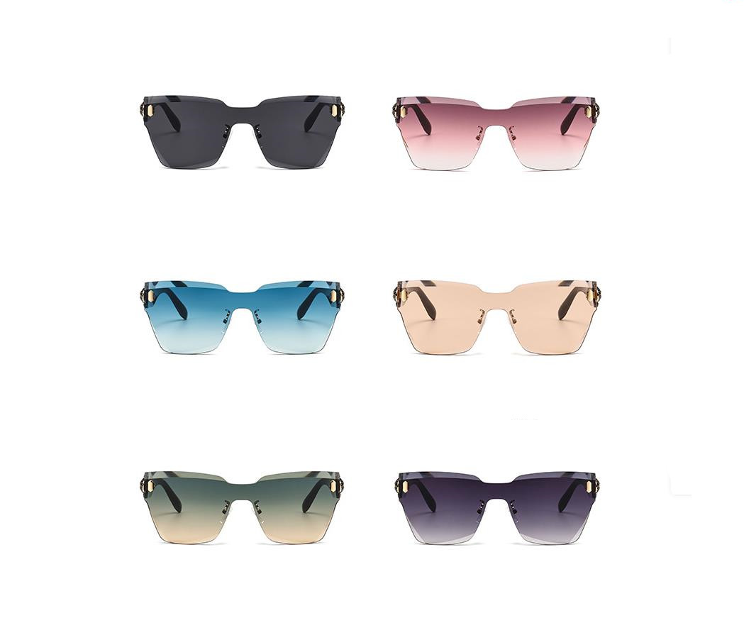 Designer Sunglasses For Women Men Snake Head Style Frameless Sunglasses Luxury Polarized Lens Goggle Pilot PC Frame Oversized UV400 Eyewear Luxury Sun