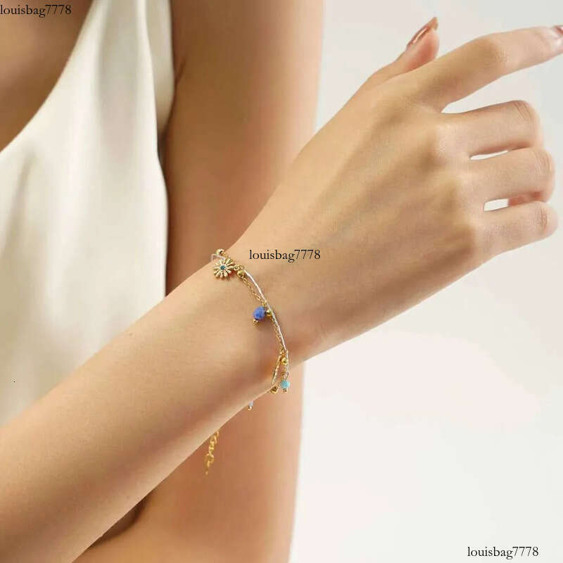 DHCollections Dyola New Arrival Gold Plated Designer Jewelry Stainless Steel for Women Double Layer wer Pearl Bracelet