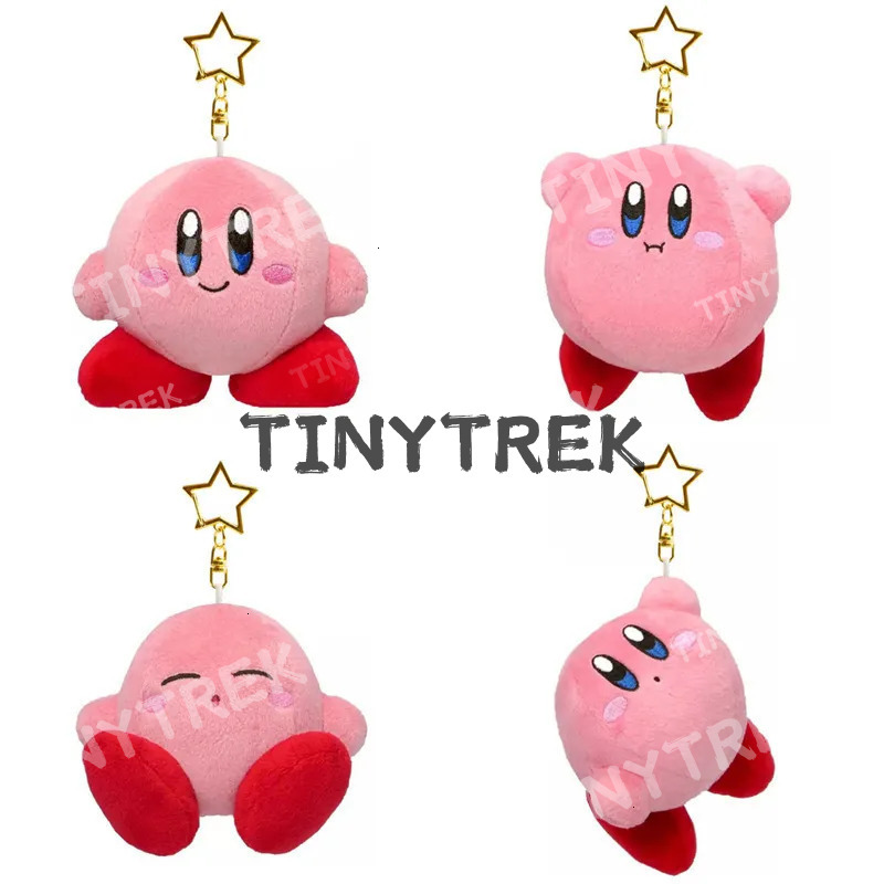 Keychains Star Toys Game Cartoon Kirby Plush Doll Pendant Kawaii Anime Soft Stuffed Keychain Birthday Gift For Children Girls 230