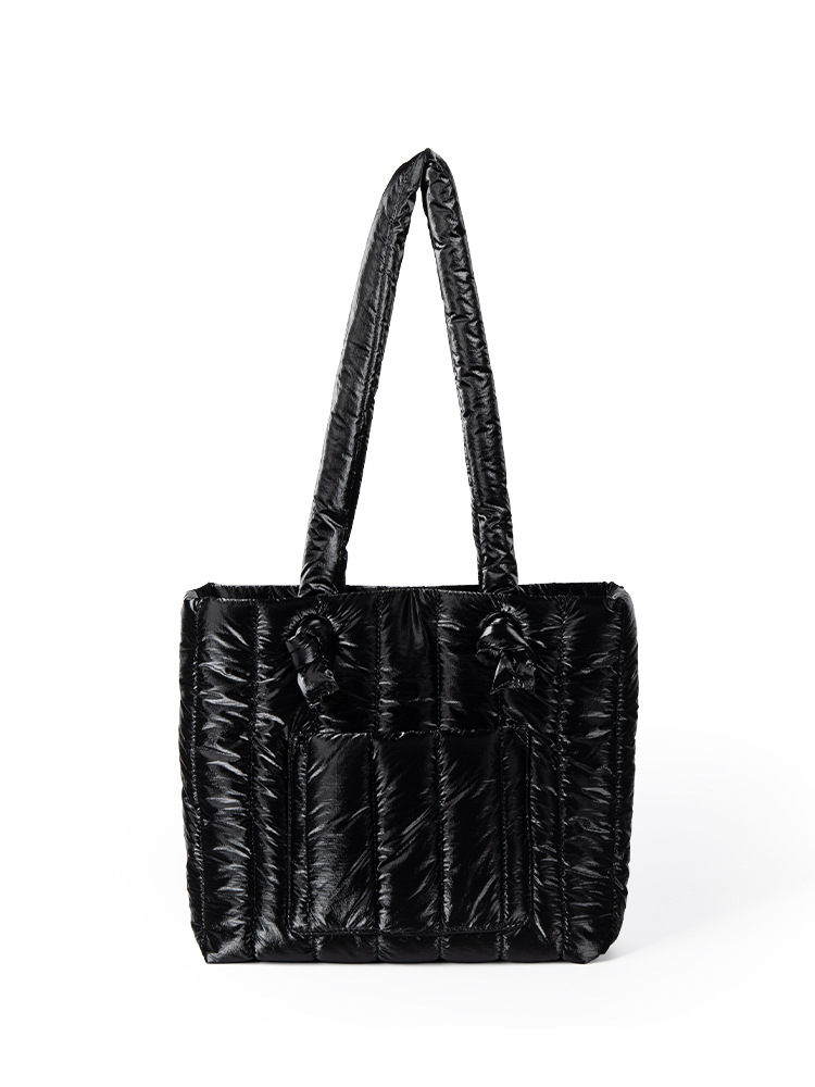 Fashionable Autumn/Winter New Korean-Style Down Cotton Jacket, Small-Batch Design Single-Shoulder Handbag Large-Capacity Commuting Tote Bag