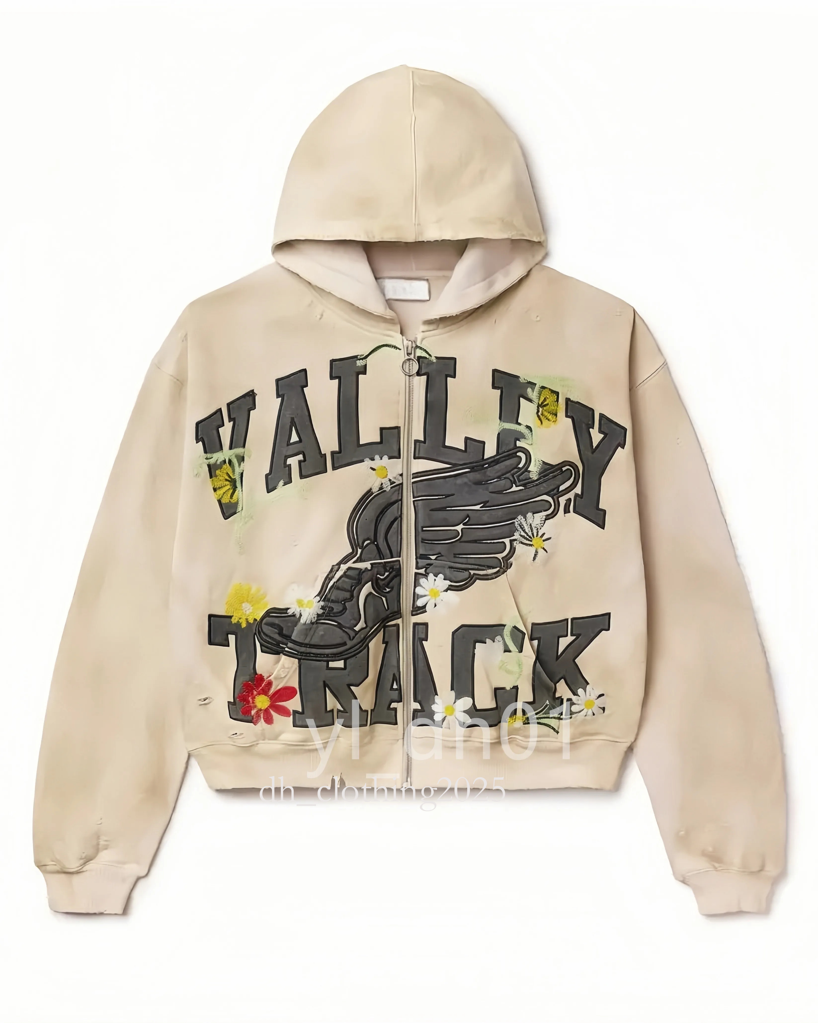 Vale Hoodie Mens Harajuku Washing Trend Brand Casual Valley Streetwear Heavy Water Oversized Hoodie Tracksuit High Quality Fashion Vale Jacket Clothing 044