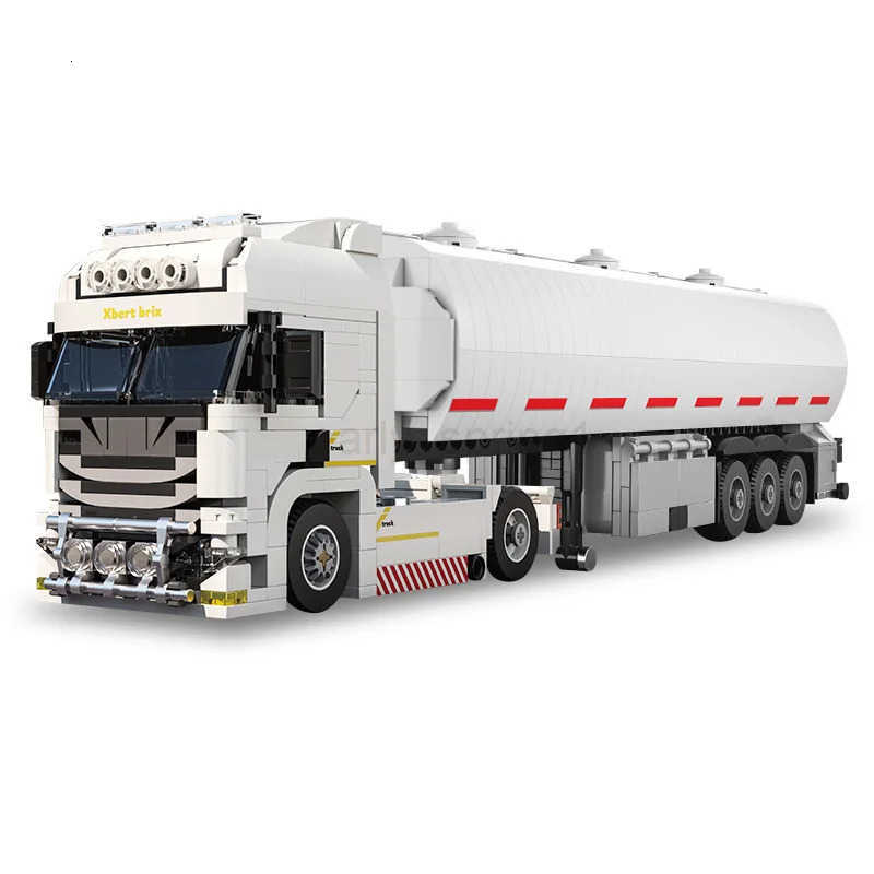 421PCS European Truck Head Building Blocks Connectable Container Trailer Model Bricks Educational DIY Toys For Childrens Gifts T250930