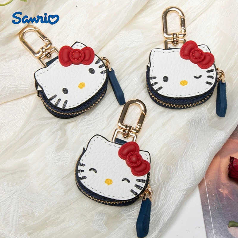 Sanrio In Stock Kawaii High Beauty Hello Kitty Cartoon Personalized Creative Leather Bag Keychain Pendant Fashion Clothing Accessories L250930
