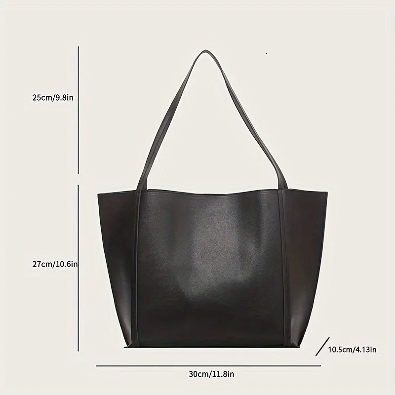 Fashionable black handbag large capacity lightweight and easy to carry retro single shoulder handbag n is fashionable 250929