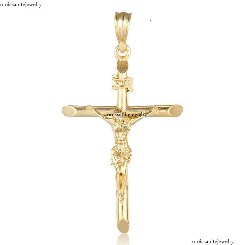 fashion Jewelry Necklace Christian Pendant, 14k Gold Plated Cross Pendant