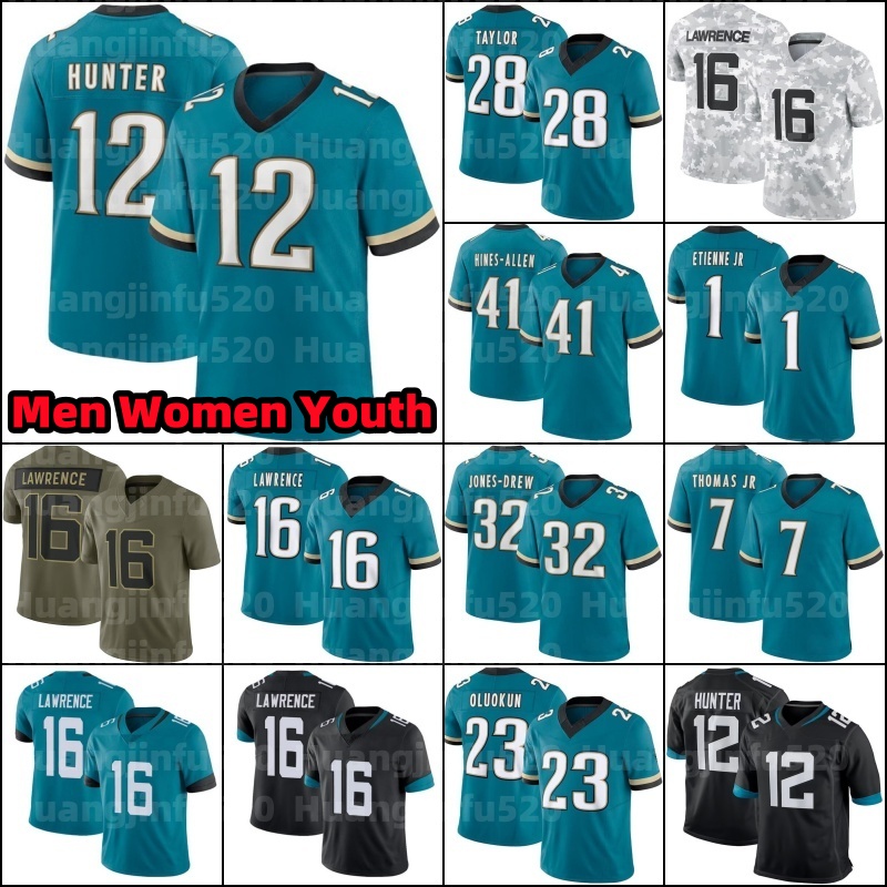 16 Trevor Lawrence Travis Hunter Brian Thomas Jr Football Jersey Etienne Devin Lloyd Foyesade Oluokun Bhayshul Tuten Caleb Ransaw Little Travon Walker Tank Bigsby