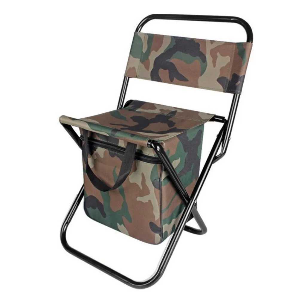 Backrest Leisure Camping Fishing Chair Portable Outdoor Folding Chair with Storage Bag Oxford Fabric Art Living Stool Portable J250930