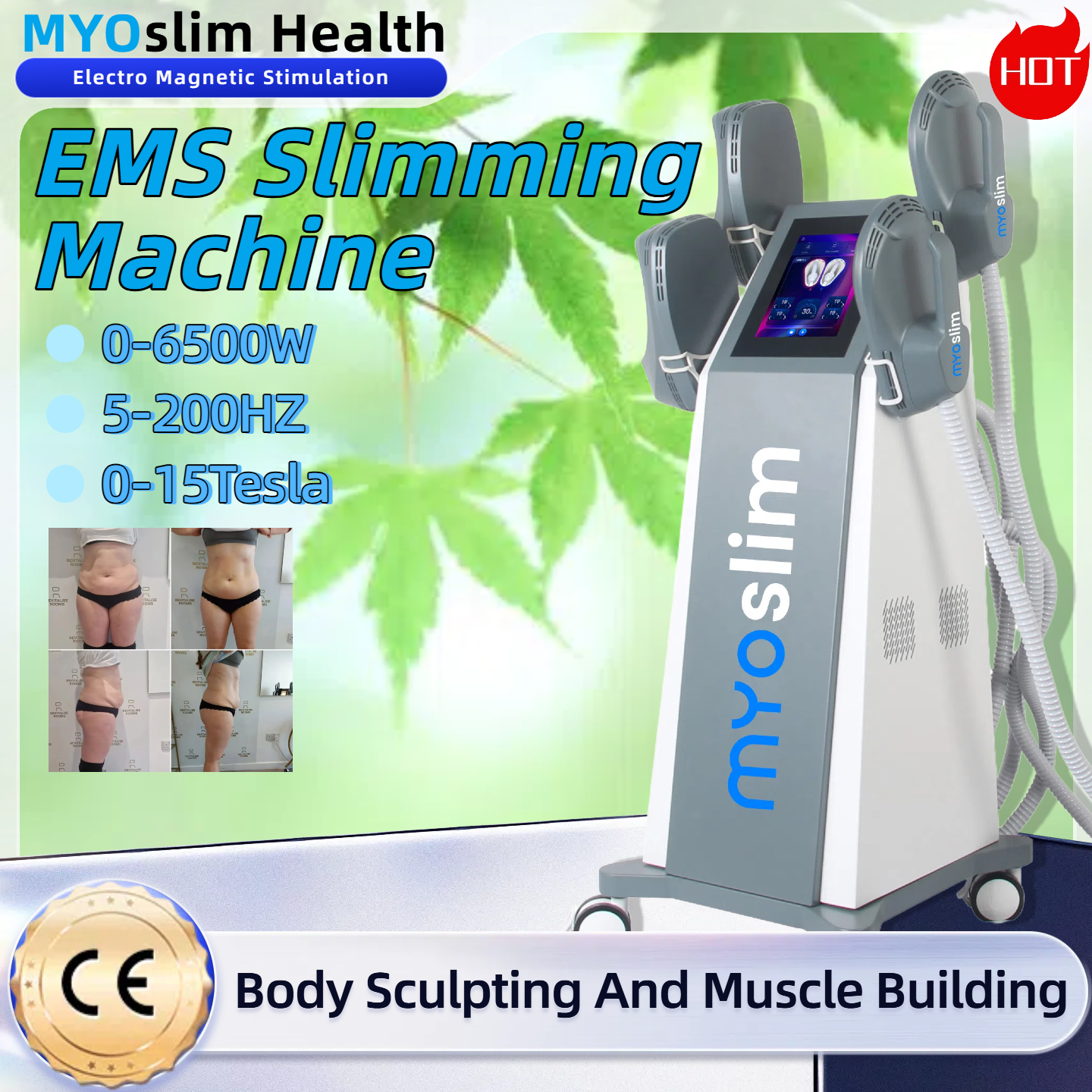 EMSzero Neo MYOslim New Sculpt NEO Nova Power 6500W Hi-emt Fat Removal Body Contouring Muscle Stimulation Ems Body Sculpting Machine