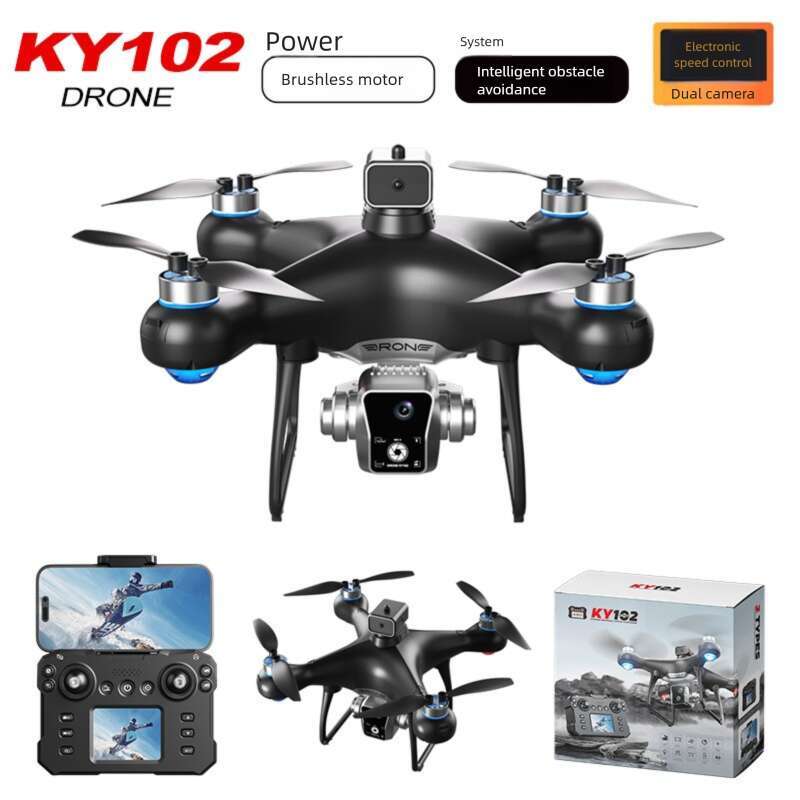 KY Drone With Screen Optical Flow Positioning Quadcopter Brushless Motor Remote Control Aircraft Toy