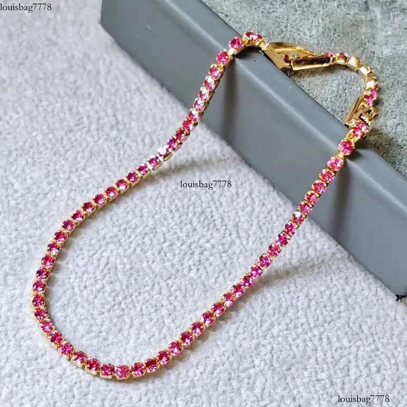 Tennis Women Designer Jewelry Zirconia Bracelets 7.5inch Iced Out Dia Bracelet for Wedding Bijoux Luxe with Box
