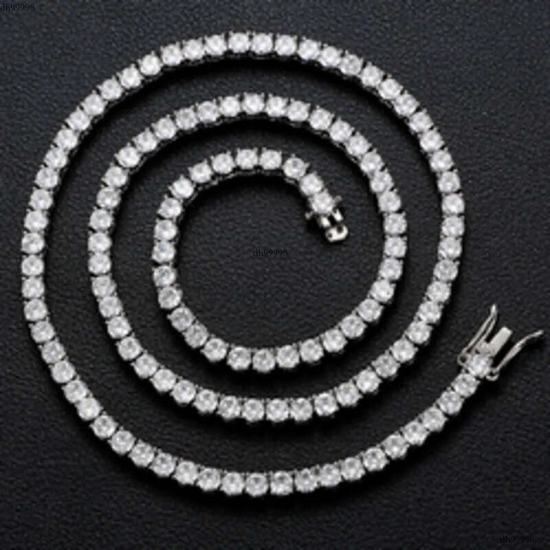 Fine jewelry necklaces Hip Hop Sterg Sier VVS moissanite dia Cluster Iced Out tennis chain bracelet necklace For Men Women
