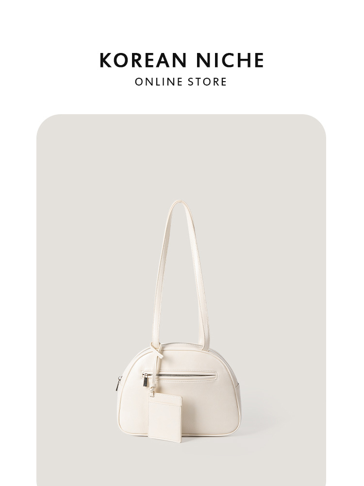 Autumn New Korean Style Fashionable Versatile High-End Saddle Handbag With Patent Leather Texture Crossbody & Armpit Bag
