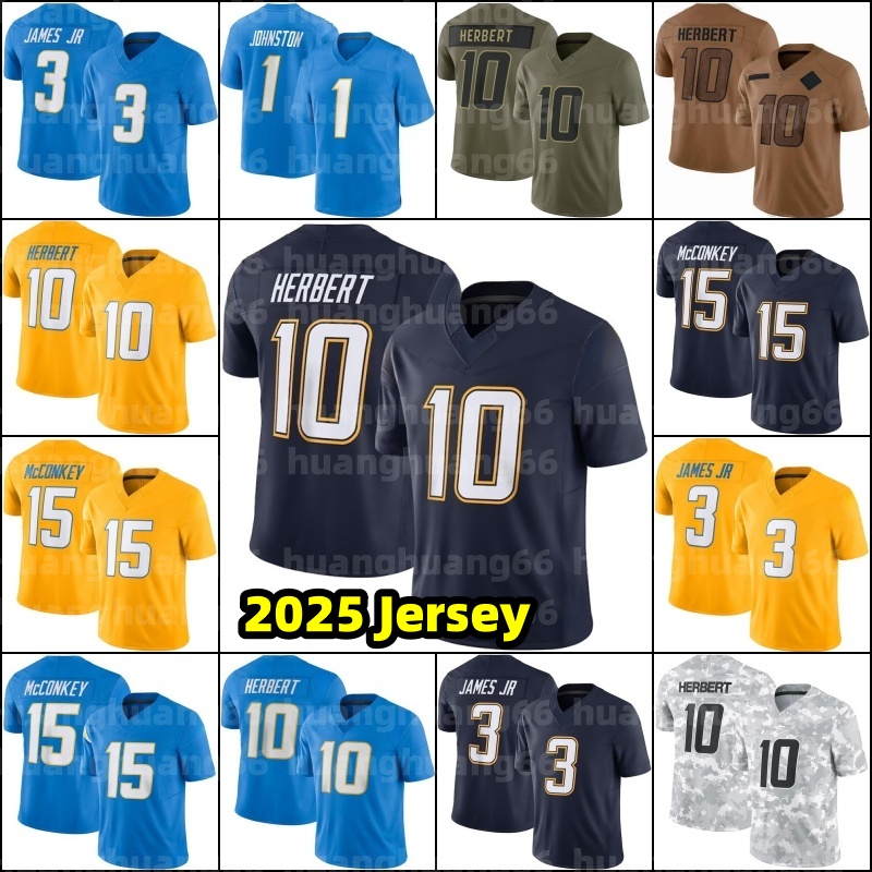 Justin Herbert Ladd McConkey Omarion Hampton Football Jersey Derwin James Joe Alt Tre Najee Harris LaDainian Tomlinson Khalil Mack Daiyan Henley Cameron Dicker