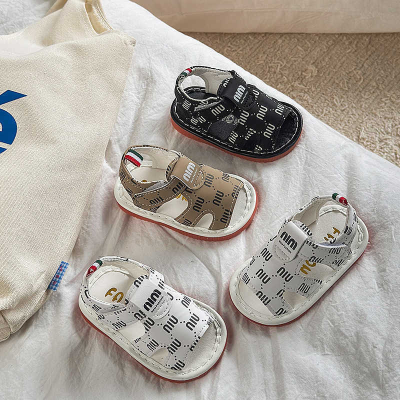 Summer baby sandals soft soled walking shoes 01 year old boys beach shoes for girls called shoes C250930