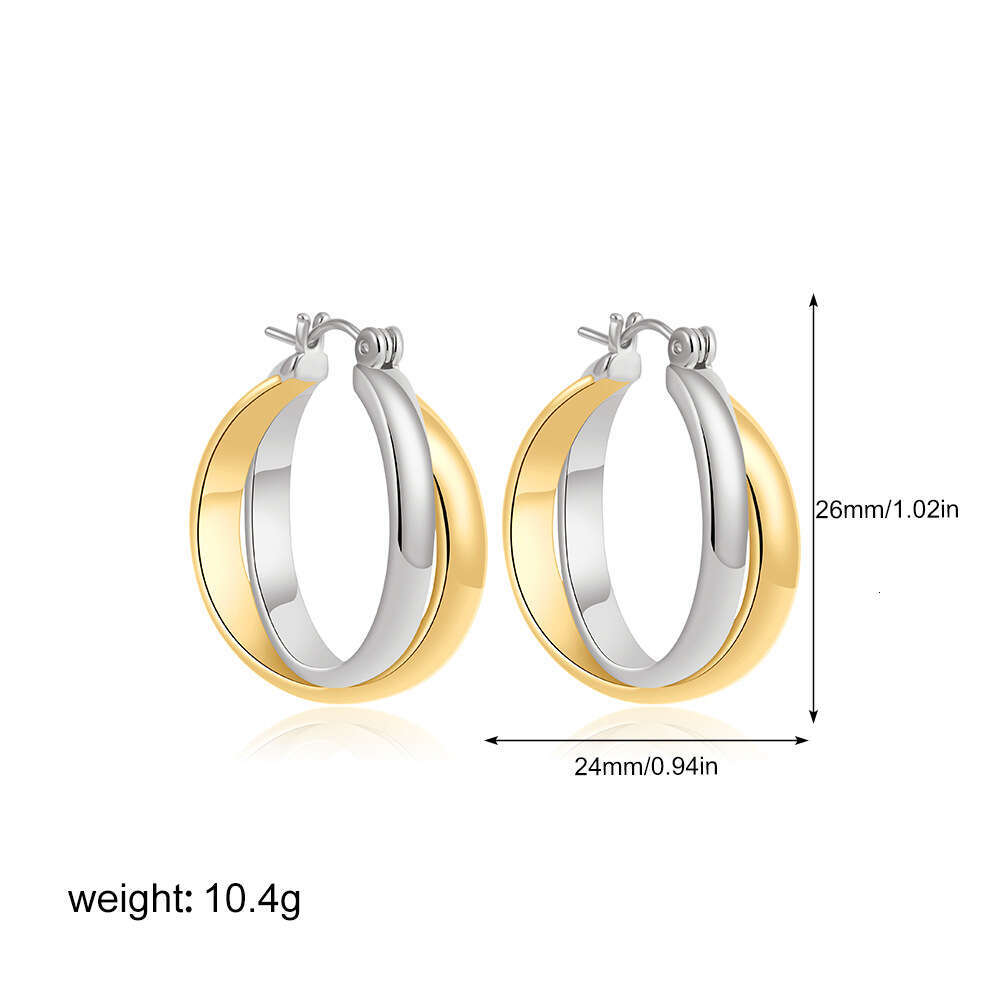 Earrings Designer Luxury earring jewelry for women Cross Copper plated with 18K gold Simple Elegant Fashion High-end Festival Vacation gifts