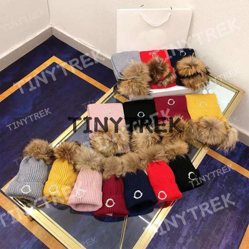 Kids Boys girls knitted hats caps +scarves fashion designer knit kid hat crochet beanies faux fur bowl winter warm wool blends accessories