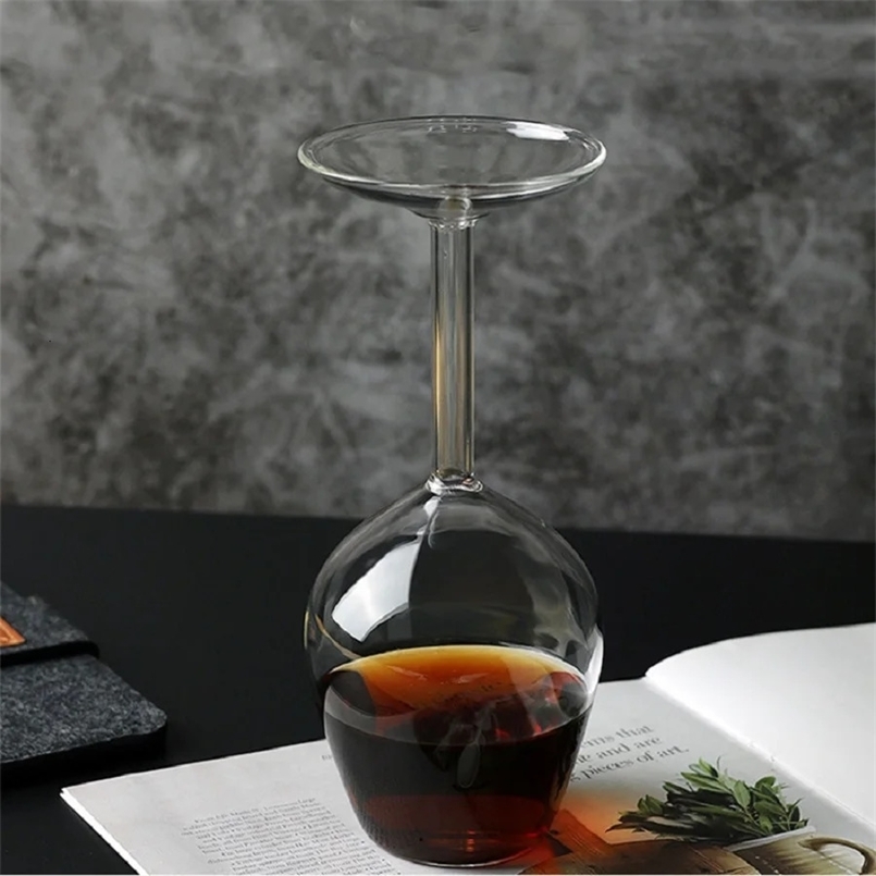 Unique 1pc 13.5oz Inverted Wine GlassIdeal for Spirits Cocktails Home Bar and Restaurant Enhance Your Beverage Experience 250106