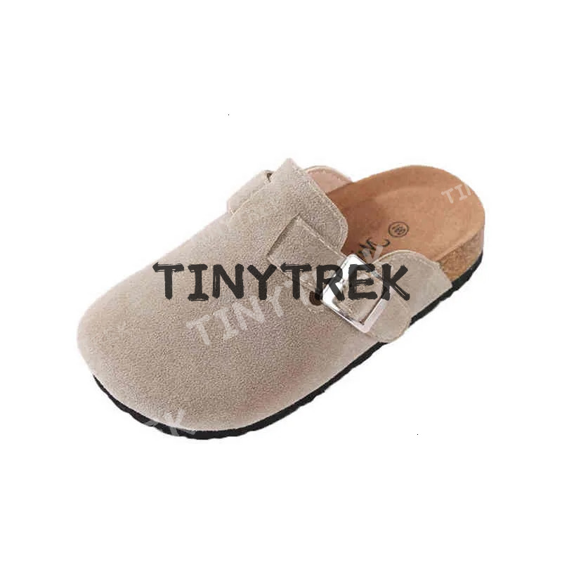 Slipper Girls Cork Slippers Kids Shoes Home Shoes Baby Boys Children Fashion Suede Casual Sandals Spring Summer Q241221