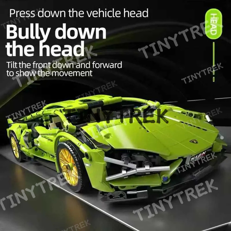 1280 model building blocks for technical racing sports urban hinery speed cars supercars bricks puzzle and adult gifts with box W241123005 3