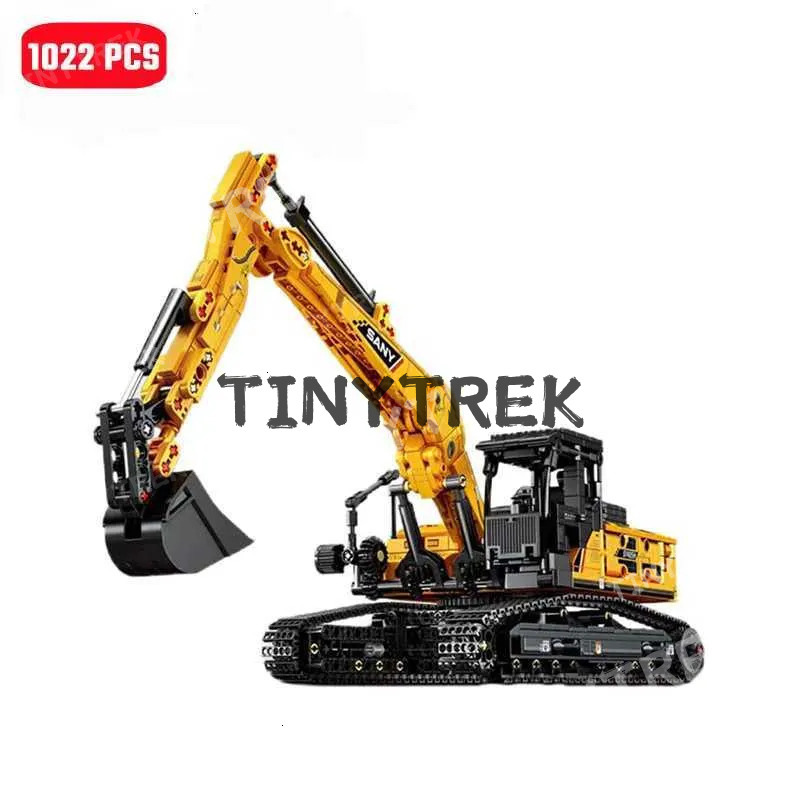 1022pcs SEMBO BLOCK Excavator Models Building Blocks MOC City Construction Engineering Vehicle Bricks Educational Toys Boys Gift Y250719