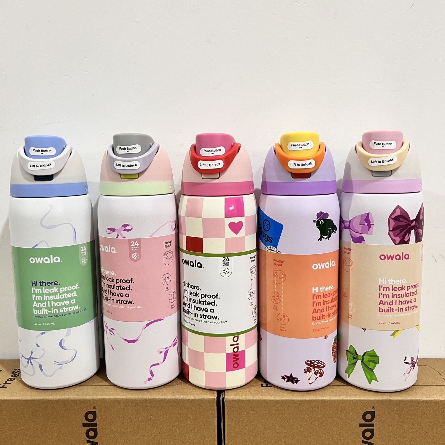 24Oz 32Oz Designer Vacuum Insulated Mugs Sports Water Bottles Stainless Steel Tumblers Portable Drinking Outdoor Camping Cups