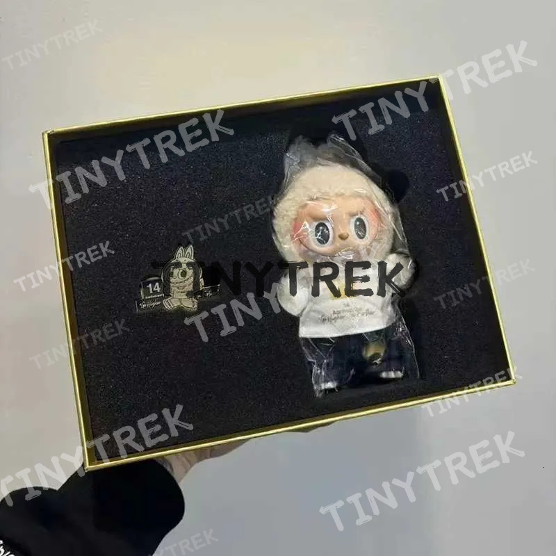 Popmart 14th Anniversary Employee Gift Labubu Vinyl Doll Bag Pendant Decorative Blind Box Keychain Peripheral Replicas W250315