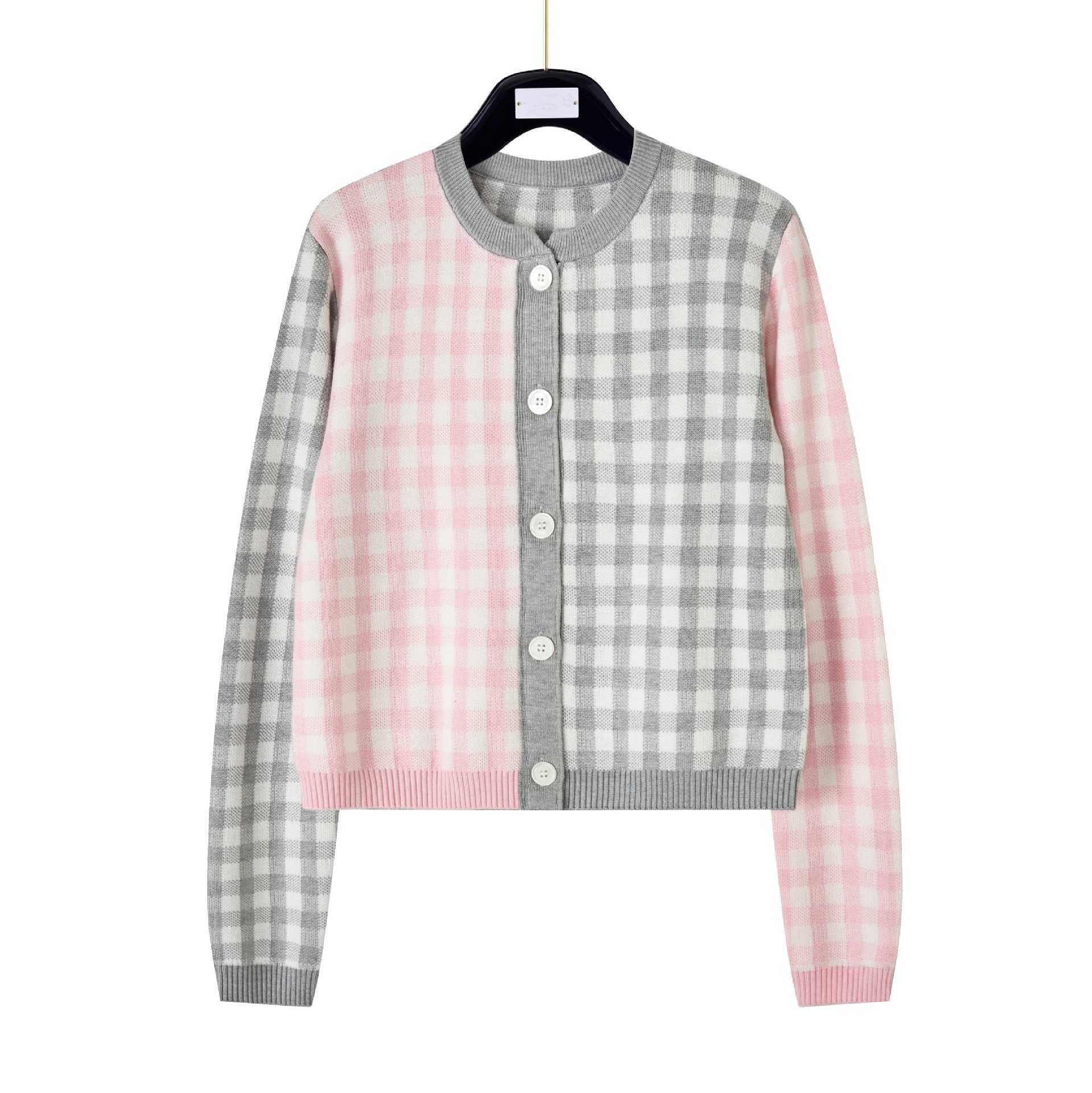 Casual Elegant Ladies' TB Autumn Wear: Premium Quality Round Neck Coat Designer