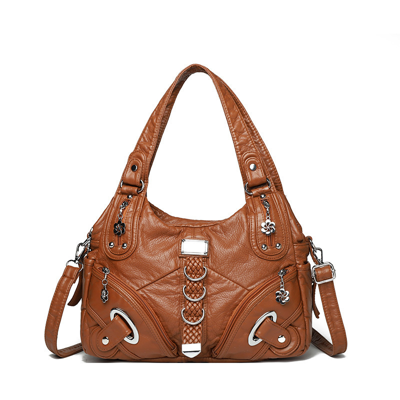 Womens Bag Trendy Large Capacity Shoulder Bag Motorcycle Bag for Women