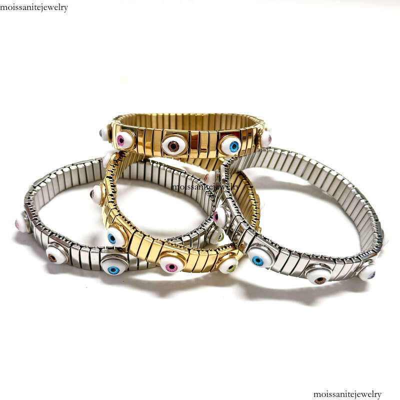 New Colorful Eye Gold-Plated sterling silver Elastic Daily Set Fashion Bracelet Top Design