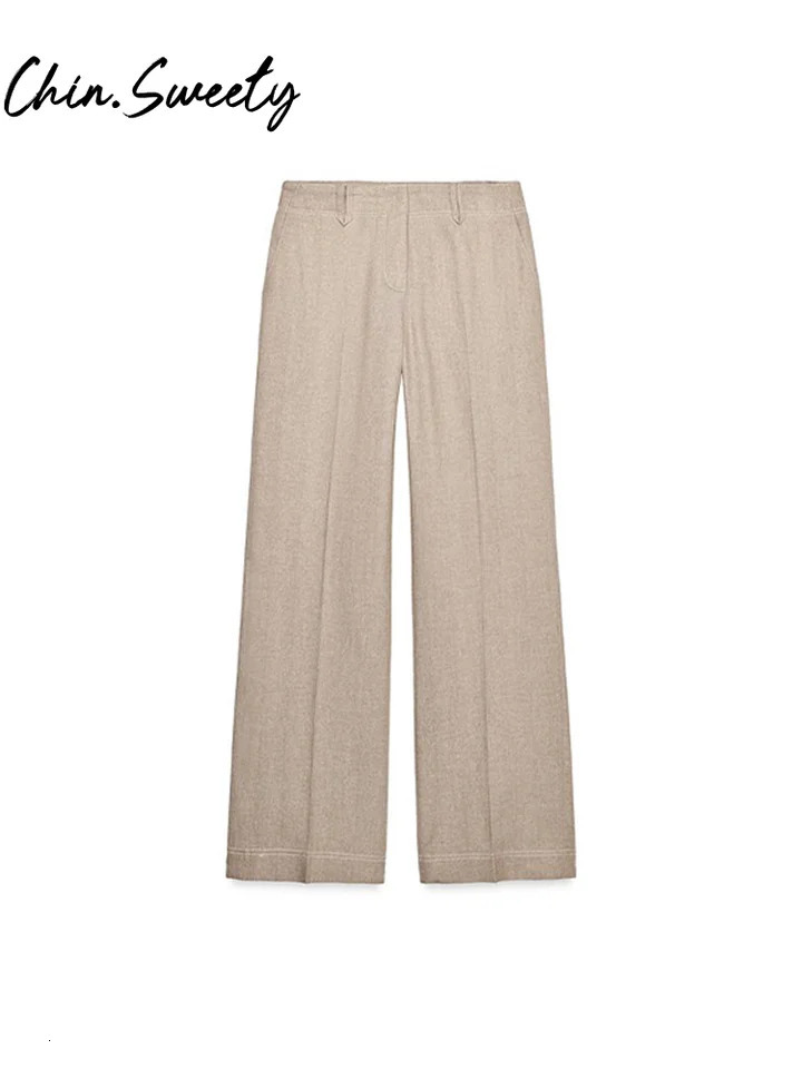 Loose Coat Pant Sets Women Elegant Button Long Sleeve Jacket Zipper Pleated Straight Trousers 2025 Autumn Street Lady Outfit 250922