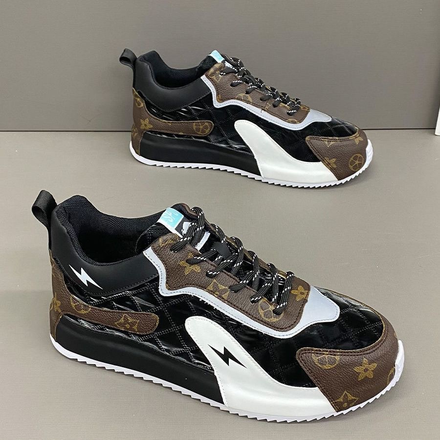 Designer shoes free shipping Autumn new fashionable and versatile casual shoes height increasing comfortable sports shoes for men black white red grey